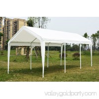Quictent Large Canopy Carport 10'x20' Window Style Sides Heavy Duty Car Canopy White   